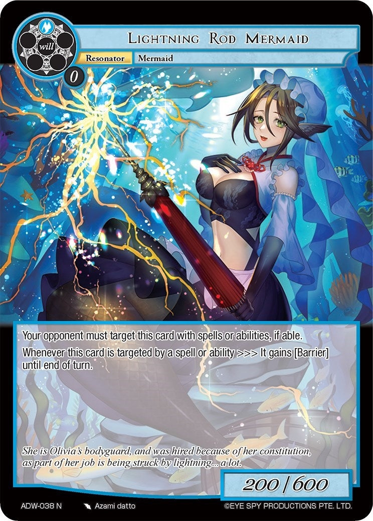 Image for Lightning Rod Mermaid (Assault into the Demonic World) (ADW-038) - Force of Will