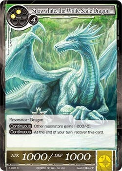 Image for Snowwhite, the White Scale Dragon (The Dawn of Valhalla) (1-020) - Force of Will