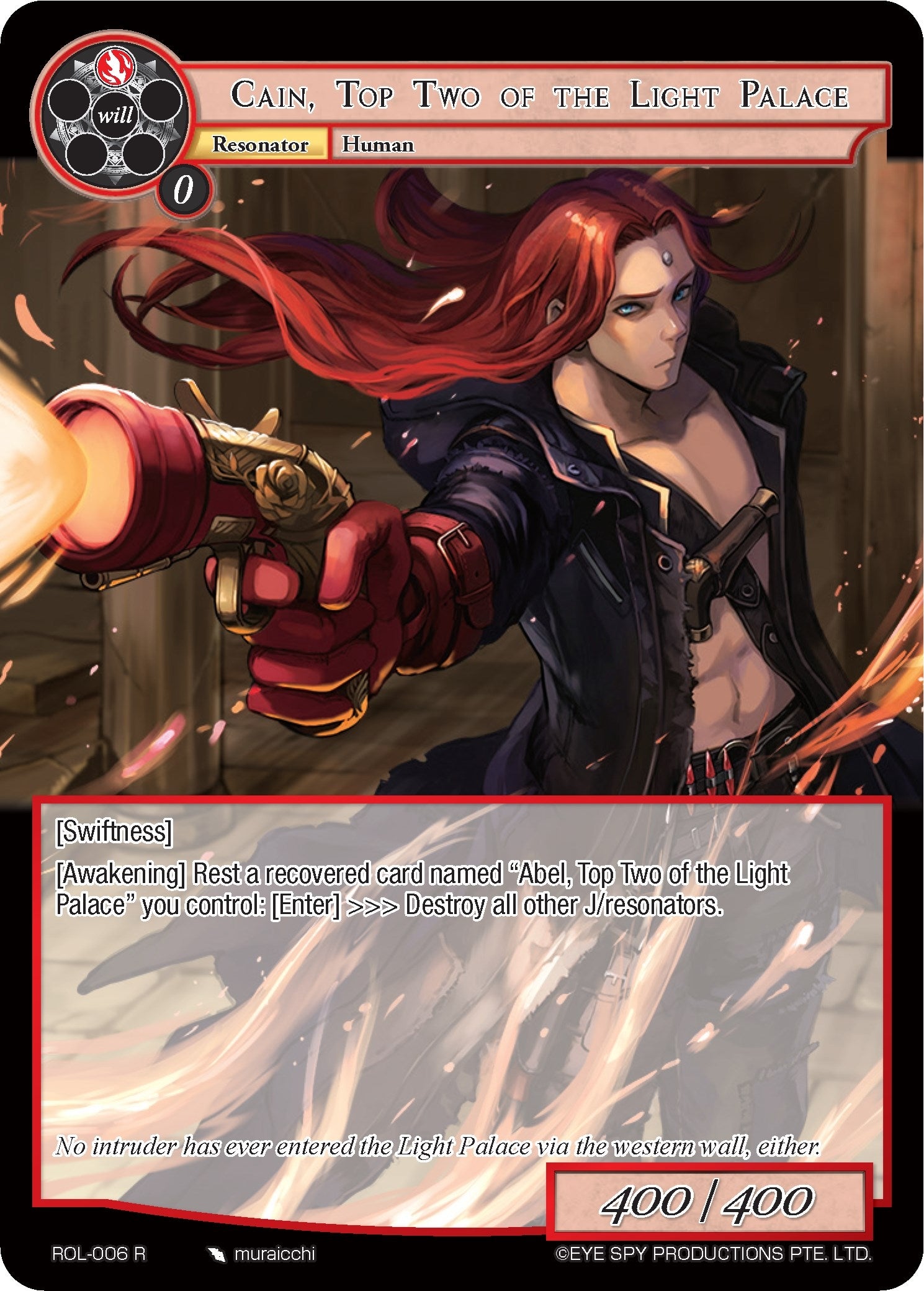 Image for Cain, Top Two of the Light Palace (Rebirth of Legend) (ROL-006) - Force of Will