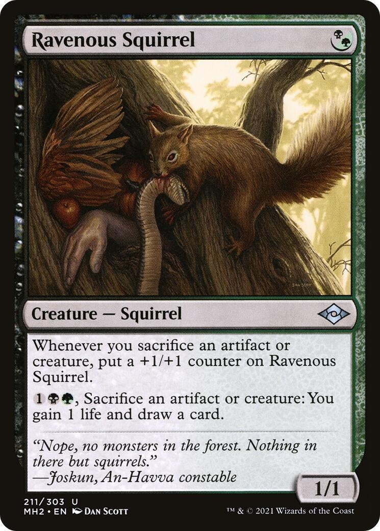 Image for Ravenous Squirrel (Modern Horizons 2) (211) - Magic: The Gathering