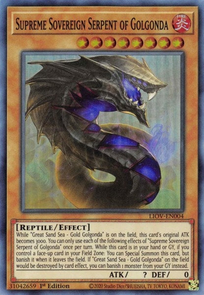 Image for Supreme Sovereign Serpent of Golgonda (Lightning Overdrive) (LIOV-EN004) - YuGiOh