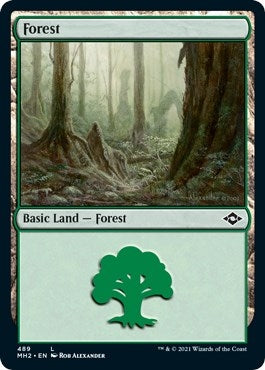 Image for Forest (489) (Foil Etched) (Modern Horizons 2) (489) - Magic: The Gathering