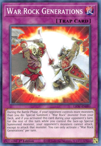Image for War Rock Generations (Lightning Overdrive) (LIOV-EN091) - YuGiOh