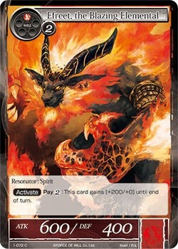 Image for Efreet, the Blazing Elemental (The Dawn of Valhalla) (1-072) - Force of Will