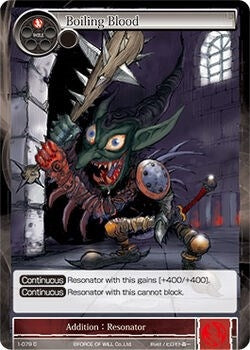 Image for Boiling Blood (The Dawn of Valhalla) (1-079) - Force of Will