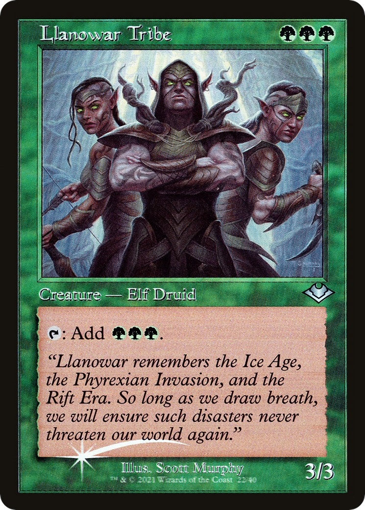 Image for Llanowar Tribe (Retro Frame) (Modern Horizons) (22) - Magic: The Gathering