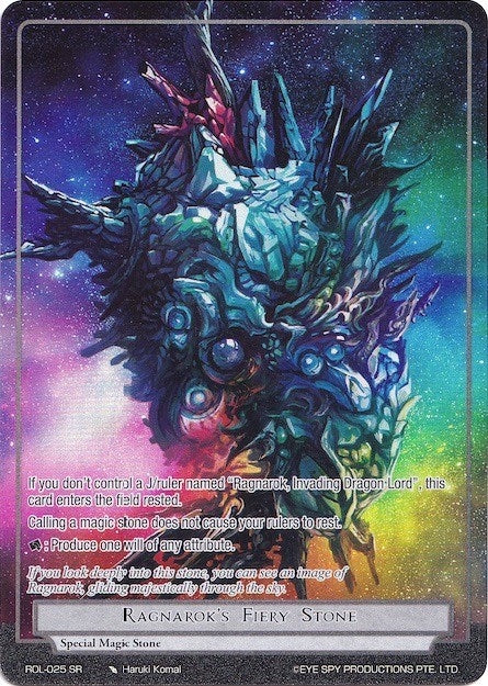 Image for Ragnarok's Fiery Stone (Full Art) (Rebirth of Legend) (ROL-025) - Force of Will