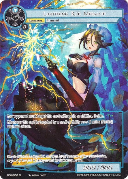 Image for Lightning Rod Mermaid (Full Art) (Assault into the Demonic World) (ADW-038) - Force of Will