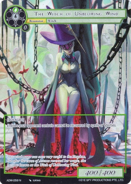 Image for The Witch of Unblowing Wind (Full Art) (Assault into the Demonic World) (ADW-059) - Force of Will