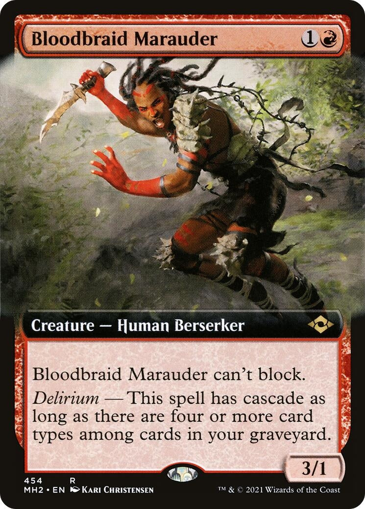 Image for Bloodbraid Marauder (Extended Art) (Modern Horizons 2) (454) - Magic: The Gathering