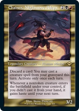 Image for Chainer, Nightmare Adept (Retro Frame) (Foil Etched) (Modern Horizons 2) (419) - Magic: The Gathering