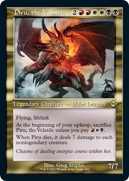 Image for Piru, the Volatile (Retro Frame) (Foil Etched) (Modern Horizons 2) (422) - Magic: The Gathering
