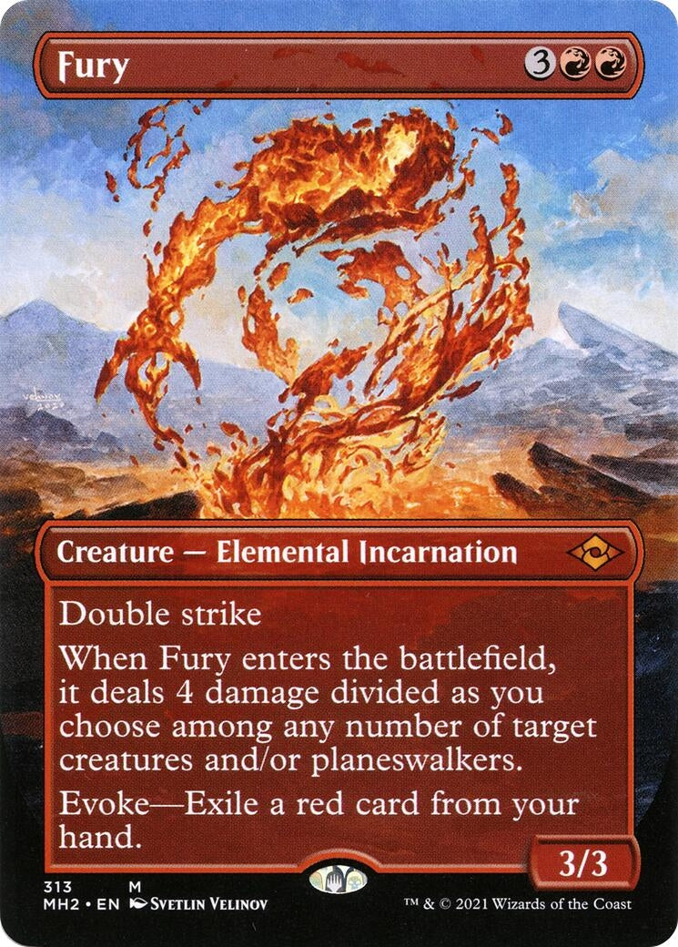 Image for Fury (Borderless) (Modern Horizons 2) (313) - Magic: The Gathering