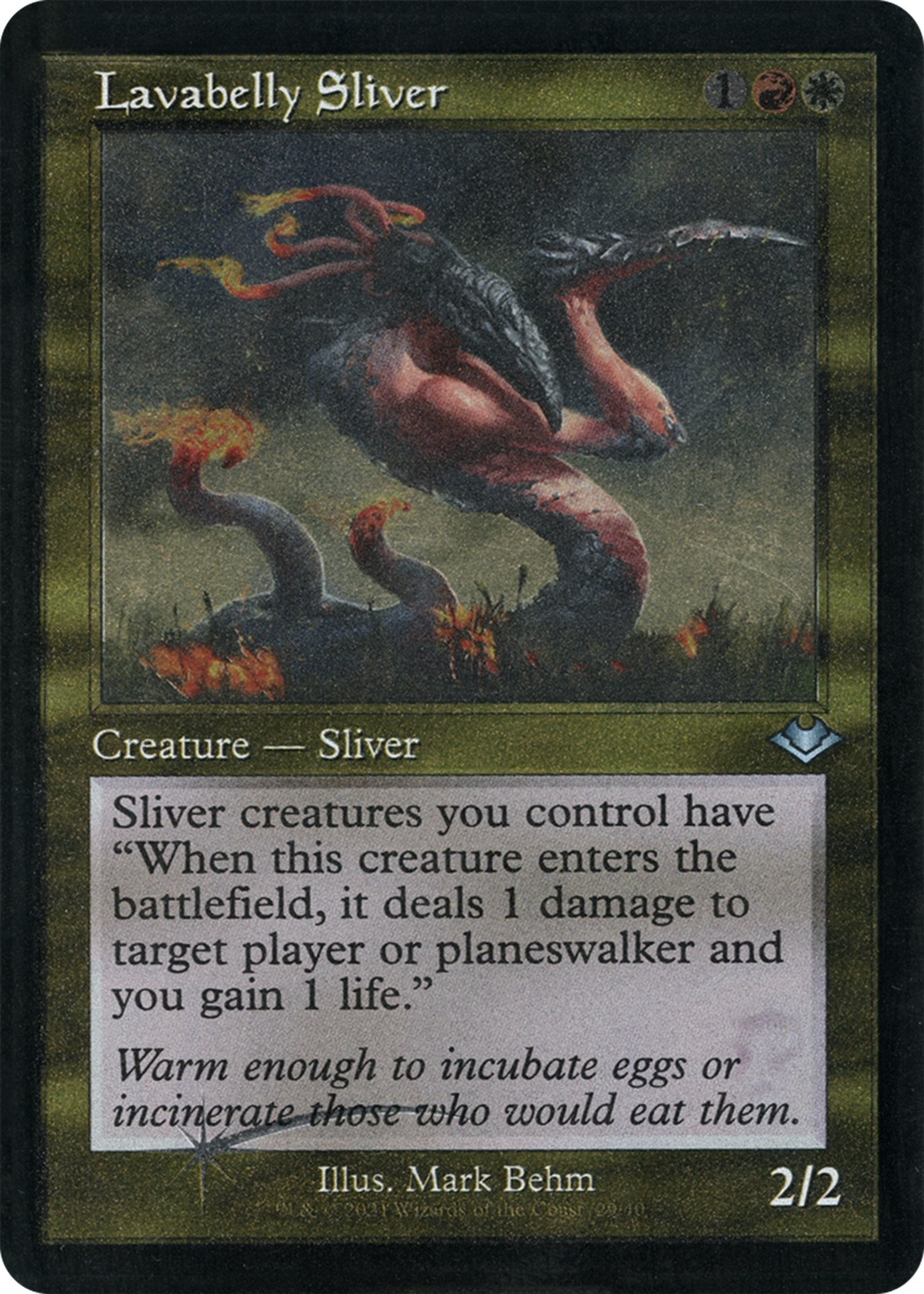 Image for Lavabelly Sliver (Retro Frame) (Foil Etched) (Modern Horizons) (29) - Magic: The Gathering