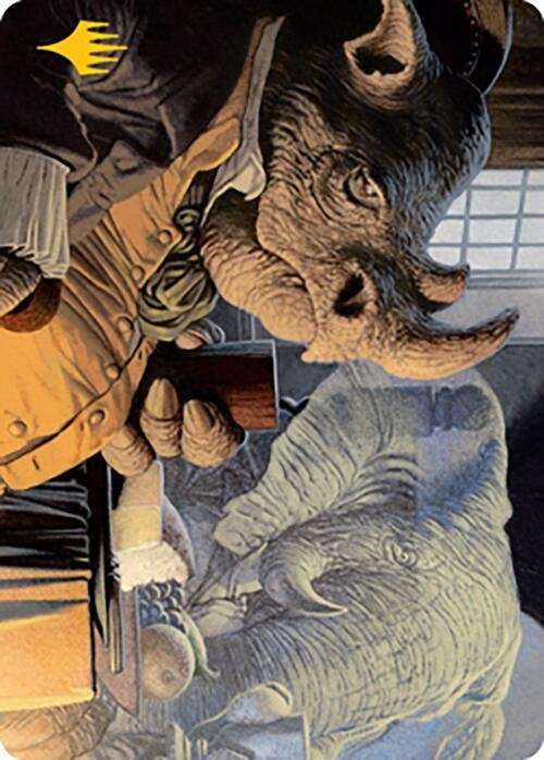 Image for Late to Dinner Art Card (Gold-Stamped) (Art Series: Modern Horizons 2) (3) - Magic: The Gathering