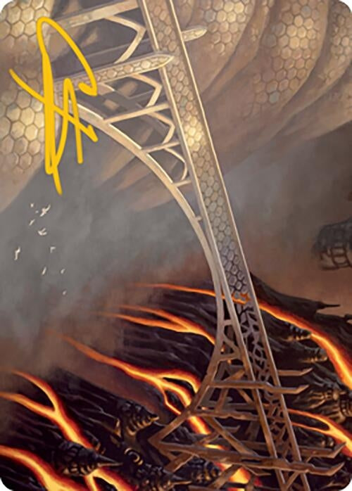 Image for Rustvale Bridge Art Card (Gold-Stamped Signature) (Art Series: Modern Horizons 2) (77) - Magic: The Gathering