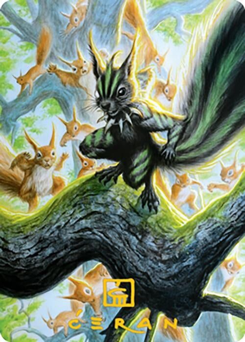 Image for Chatterfang, Squirrel General Art Card (67/81) (Gold-Stamped Signature) (Art Series: Modern Horizons 2) (67) - Magic: The Gathering