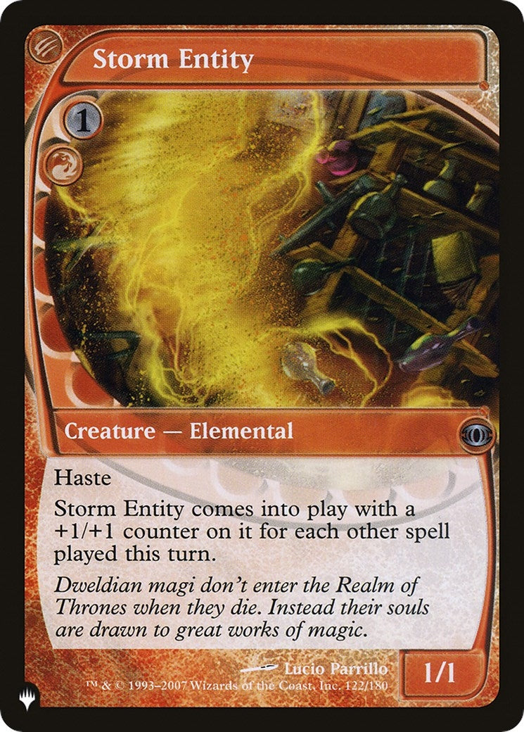 Image for Storm Entity (The List Reprints) (122/180) - Magic: The Gathering