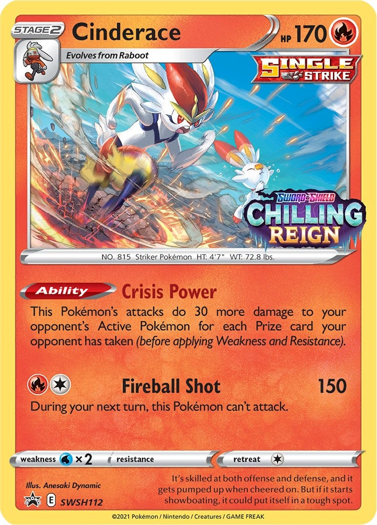 Image for Cinderace - SWSH112 (Prerelease) (SWSH: Sword & Shield Promo Cards) (SWSH112) - Pokemon