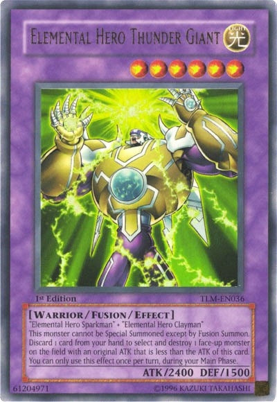 Image for Elemental HERO Thunder Giant (The Lost Millennium) (TLM-EN036) - YuGiOh