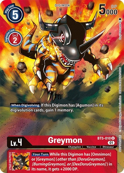 Image for Greymon - BT5-010 (Premier TO Event June 2021) (BT05) (5010)