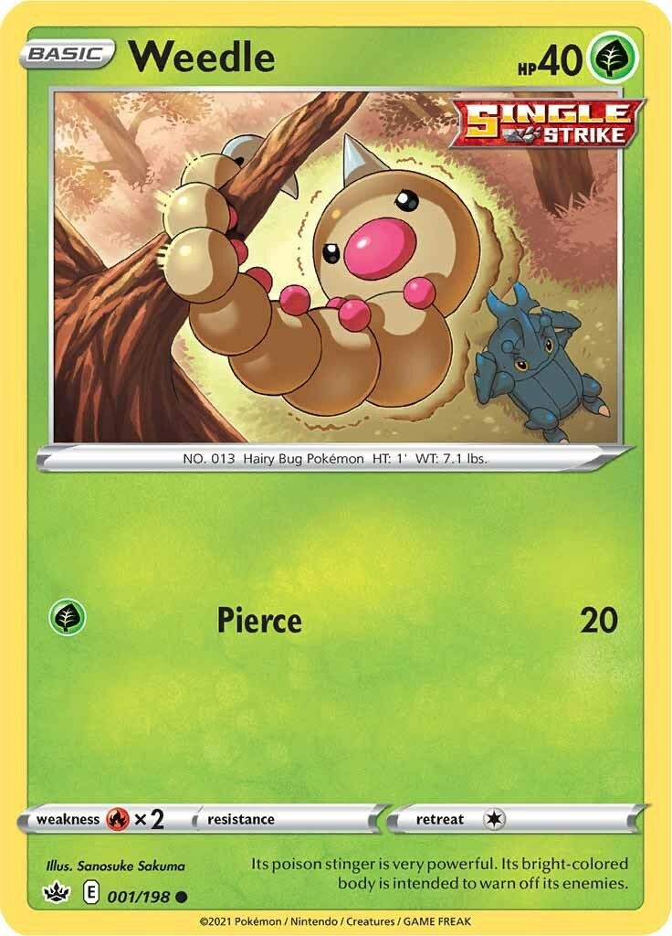 Image for Weedle (SWSH06: Chilling Reign) (001/198) - Pokemon