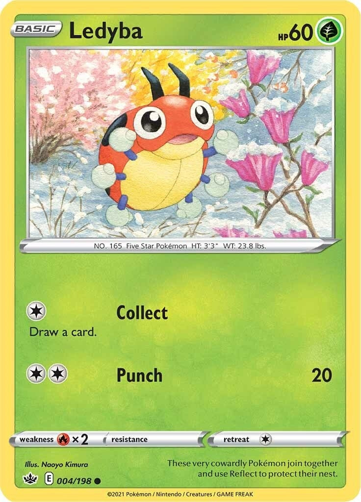 Image for Ledyba (SWSH06: Chilling Reign) (004/198) - Pokemon