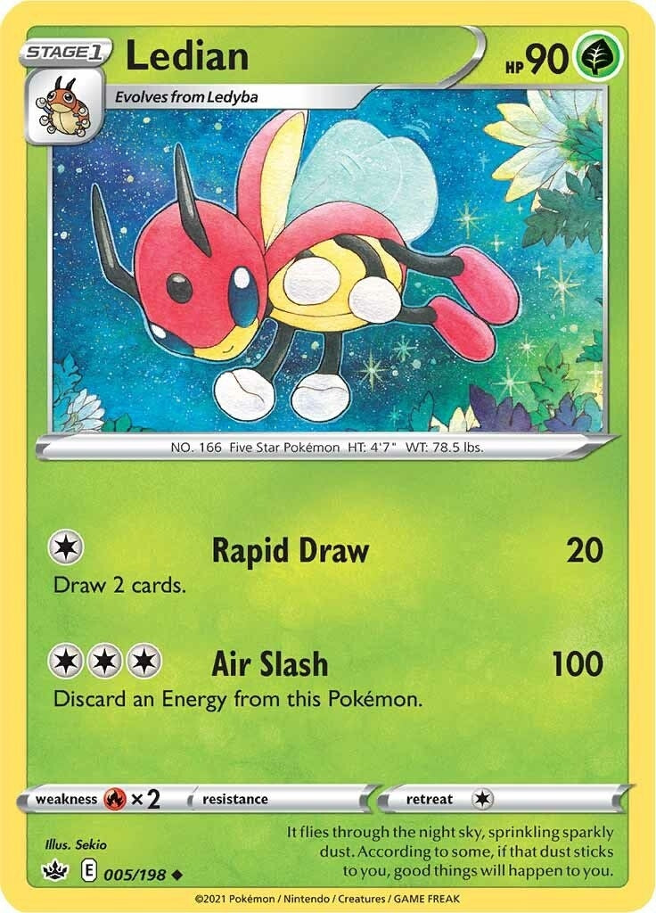 Image for Ledian (SWSH06: Chilling Reign) (005/198) - Pokemon