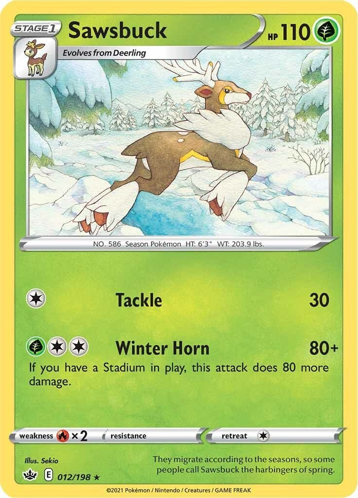 Image for Sawsbuck (SWSH06: Chilling Reign) (012/198) - Pokemon
