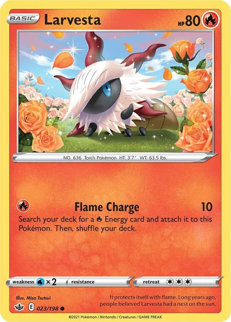 Image for Larvesta (SWSH06: Chilling Reign) (023/198) - Pokemon