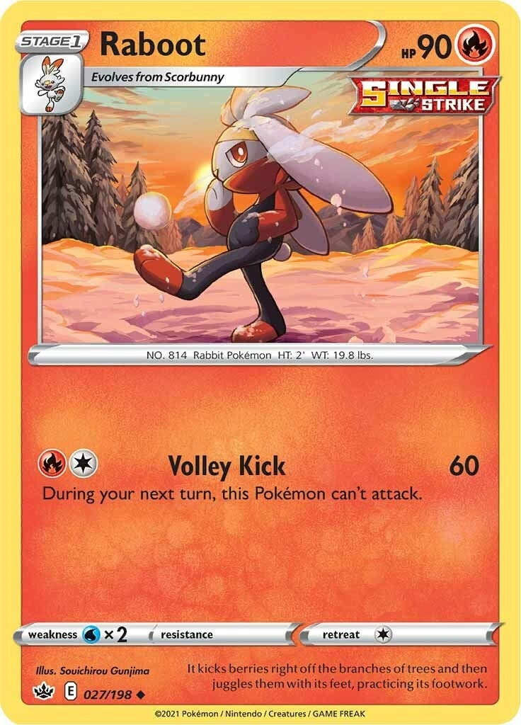 Image for Raboot (SWSH06: Chilling Reign) (027/198) - Pokemon