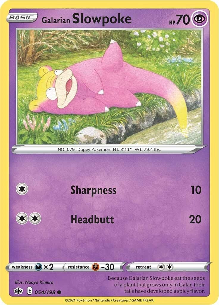 Image for Galarian Slowpoke (SWSH06: Chilling Reign) (054/198) - Pokemon