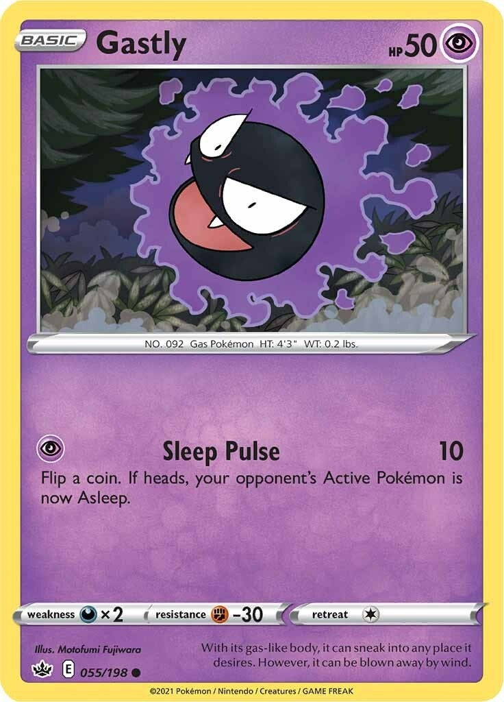Image for Gastly (SWSH06: Chilling Reign) (055/198) - Pokemon