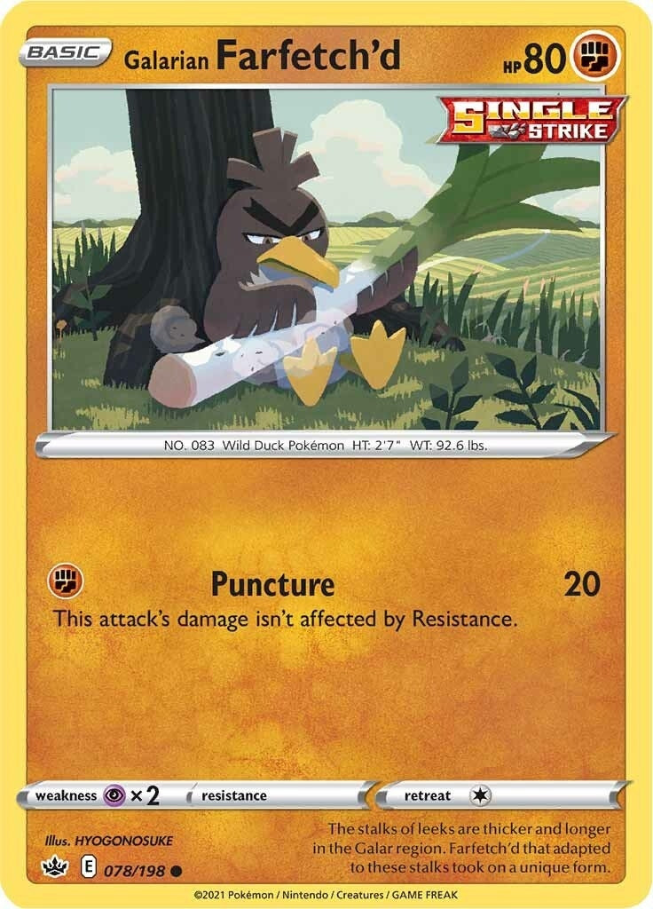 Image for Galarian Farfetch'd (SWSH06: Chilling Reign) (078/198) - Pokemon