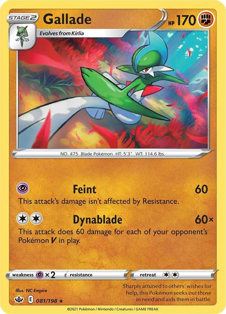 Image for Gallade (SWSH06: Chilling Reign) (081/198) - Pokemon