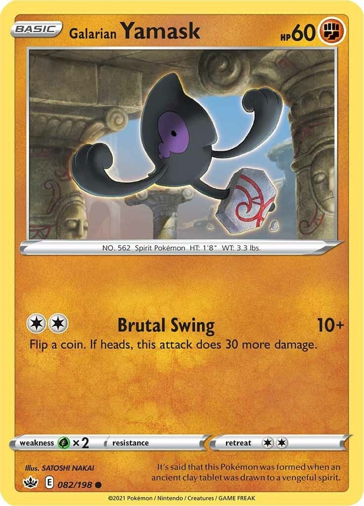 Image for Galarian Yamask (SWSH06: Chilling Reign) (082/198) - Pokemon