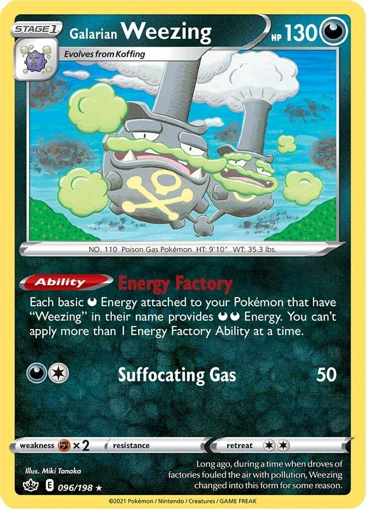 Image for Galarian Weezing (SWSH06: Chilling Reign) (096/198) - Pokemon
