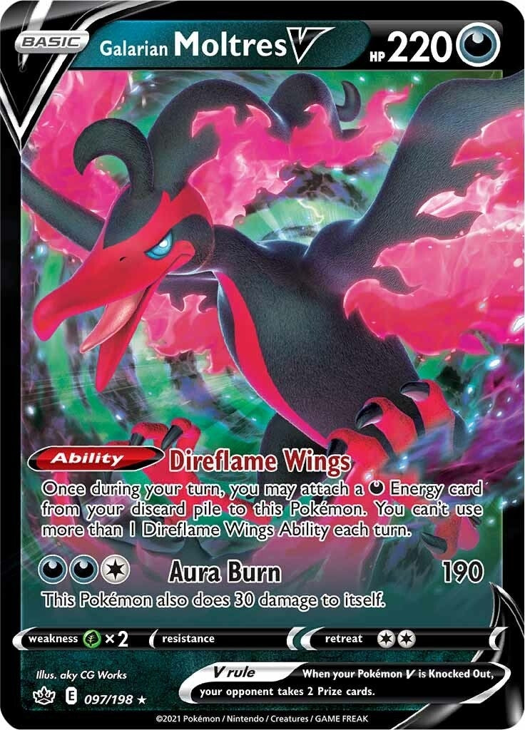Image for Galarian Moltres V (SWSH06: Chilling Reign) (097/198) - Pokemon