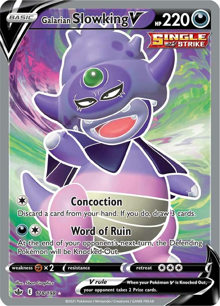 Image for Galarian Slowking V (Full Art) (SWSH06: Chilling Reign) (178/198) - Pokemon
