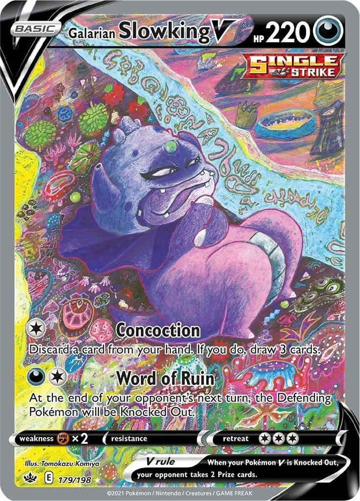 Image for Galarian Slowking V (Alternate Full Art) (SWSH06: Chilling Reign) (179/198) - Pokemon