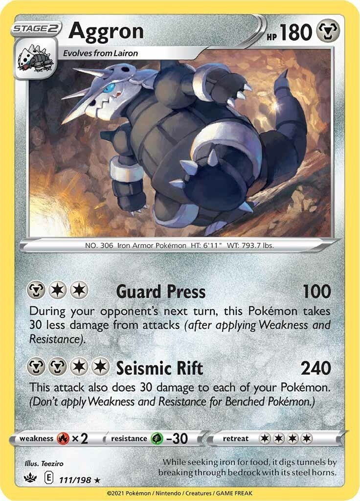 Image for Aggron (SWSH06: Chilling Reign) (111/198) - Pokemon