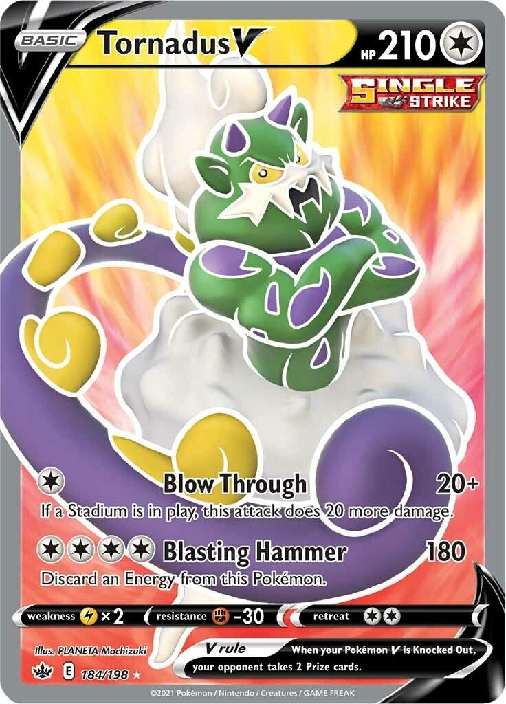 Image for Tornadus V (Full Art) (SWSH06: Chilling Reign) (184/198) - Pokemon