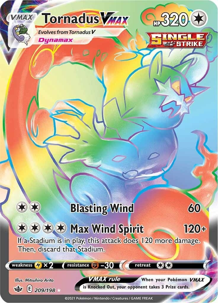 Image for Tornadus VMAX (Secret) (SWSH06: Chilling Reign) (209/198) - Pokemon