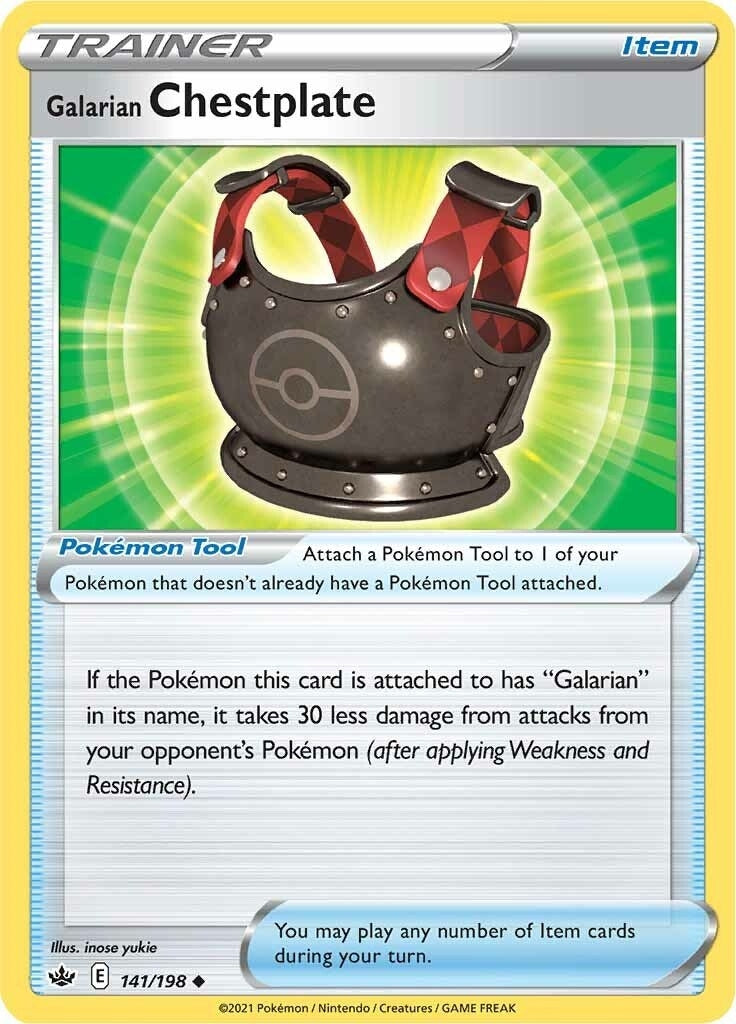 Image for Galarian Chestplate (SWSH06: Chilling Reign) (141/198) - Pokemon