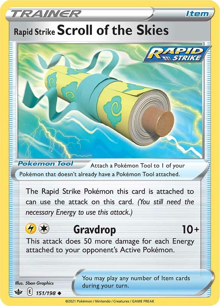 Image for Rapid Strike Scroll of the Skies (SWSH06: Chilling Reign) (151/198) - Pokemon