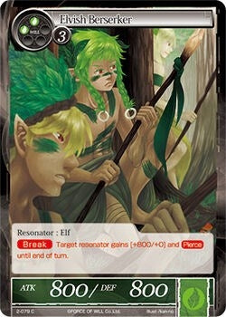 Image for Elvish Berserker (The War of Valhalla) (2-079) - Force of Will