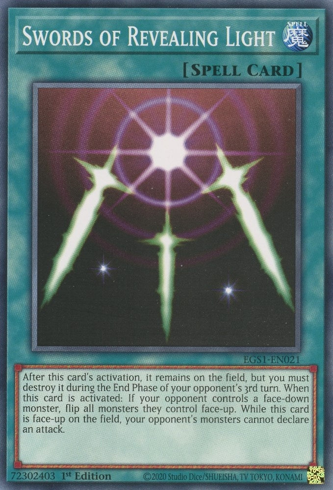Image for Swords of Revealing Light (Egyptian God Deck: Slifer the Sky Dragon) (EGS1-EN021) - YuGiOh