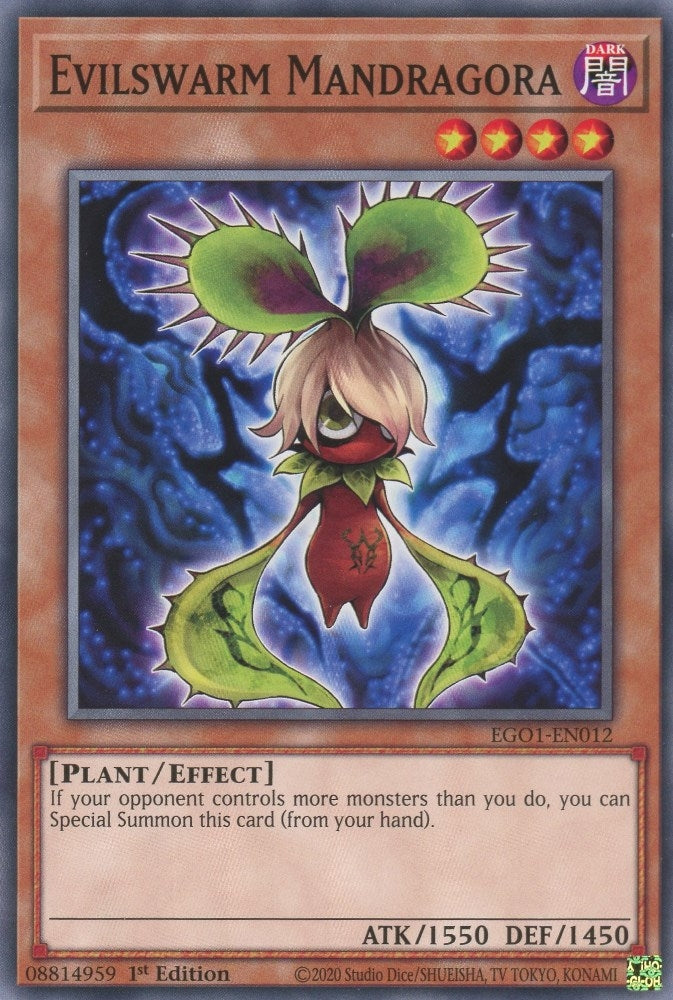 Image for Evilswarm Mandragora (Egyptian God Deck: Obelisk the Tormentor) (EGO1-EN012) - YuGiOh
