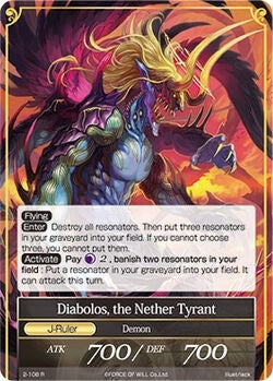 Image for Sariel, the Lord of the End // Diabolos, the Nether Tyrant (The War of Valhalla) (2-108/J) - Force of Will