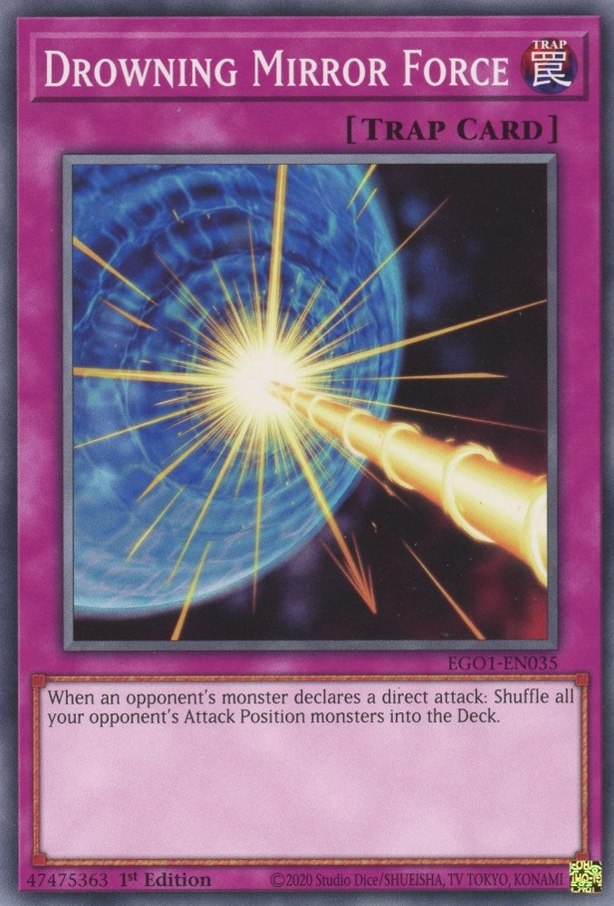 Image for Drowning Mirror Force (Egyptian God Deck: Obelisk the Tormentor) (EGO1-EN035) - YuGiOh